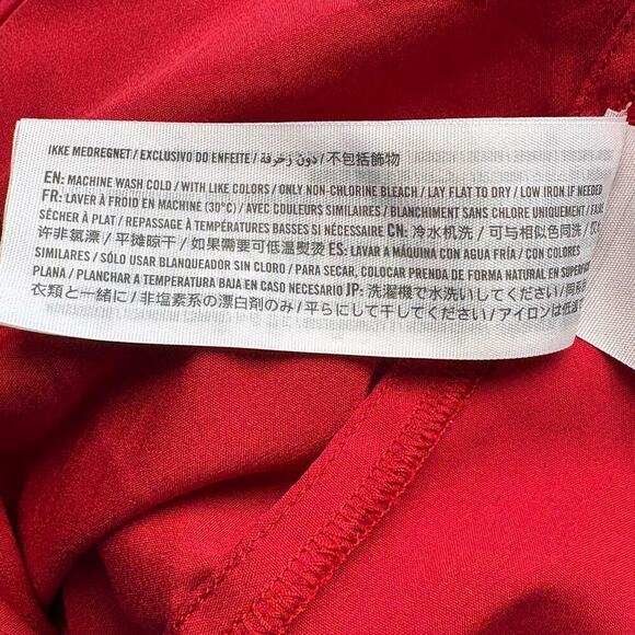 Hollister Boho Hippie Festival Bell Sleeve Romantic Red Floral Romper Women Sz M - Picture 6 of 6